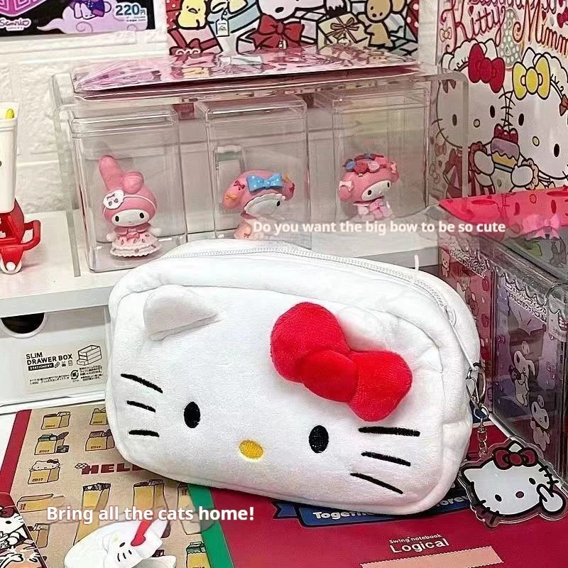 Sanrio Hello Kitty плюшевая сумка для хранения милые аксессуары в стиле аниме японская