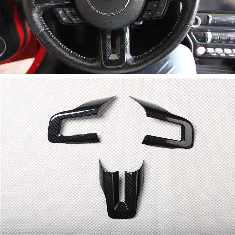 For Ford Mustang 2015-2020 3PCS Carbon Fiber ABS Car Interior Steering Wheel Cover Trim Moldings Car Styling
For Ford Mustang 2015-2020 3PCS Carbon Fiber ABS Car Interior Steering Wheel Cover Trim Moldings Car Styling