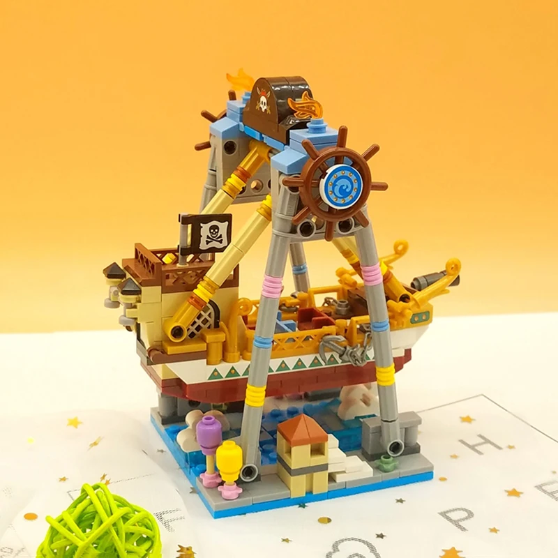 3D Model Mini DIY Blocks Bricks Building Dream Amusement Park Pirate Ship Boat Playground Architecture Toys for Children
3D Model Mini DIY Blocks Bricks Building Dream Amusement Park Pirate Ship Boat Playground Architecture Toys for Children