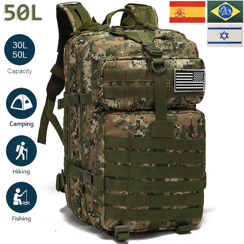 30/50L Attack Hunting Sport Backpack Outdoor Tactical Bags Multifunction Mountaineering Shoulders Rucksacks High Capacity
30/50L Attack Hunting Sport Backpack Outdoor Tactical Bags Multifunction Mountaineering Shoulders Rucksacks High Capacity