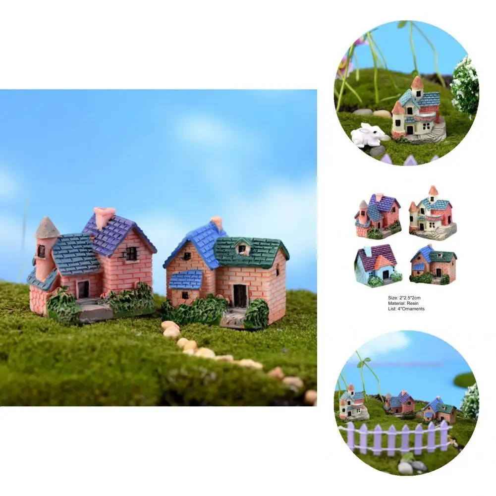 High Quality Exquisite Stable Small Villas Resin DIY Micro Landscape Ornaments Miniature Villas Resin Small Villas 4Pcs
High Quality Exquisite Stable Small Villas Resin DIY Micro Landscape Ornaments Miniature Villas Resin Small Villas 4Pcs