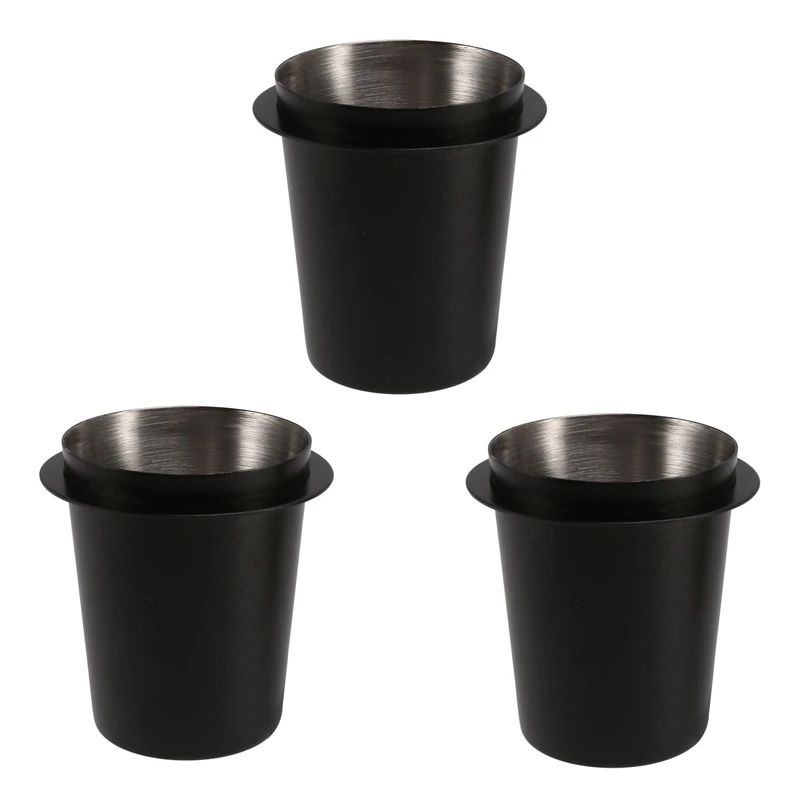 3X Stainless Steel Dosing Cup Coffee Sniffing Mug Powder Feeder For 58Mm Espresso Portafilter Coffee Tamper, Black
3X Stainless Steel Dosing Cup Coffee Sniffing Mug Powder Feeder For 58Mm Espresso Portafilter Coffee Tamper, Black