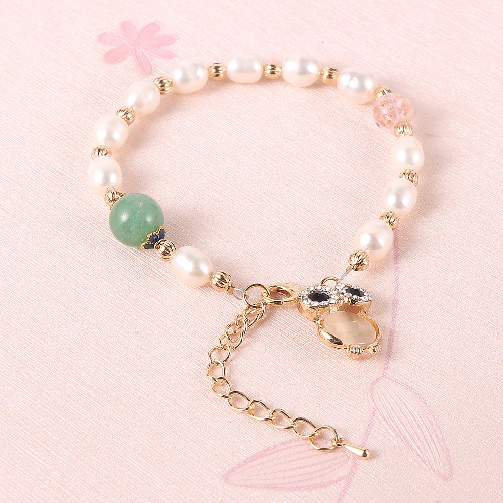 Rhinestone Owl Pendant Genuine Freshwater Pearl Bracelets For Women Natural Stone Crystal Onyx Glass Beads Girl's Boho Jewelry
Rhinestone Owl Pendant Genuine Freshwater Pearl Bracelets For Women Natural Stone Crystal Onyx Glass Beads Girl's Boho Jewelry