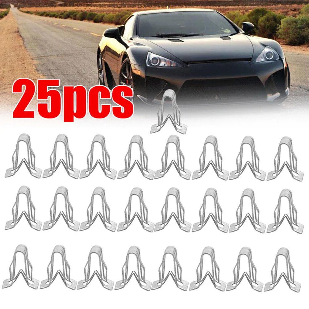 25Pcs Metal Fastener Clips 1/2" X 5/8" Car Retainer Moulding Trim Accessories 16662182,11588650 Dashboard Side Panel Audio Clip
25Pcs Metal Fastener Clips 1/2" X 5/8" Car Retainer Moulding Trim Accessories 16662182,11588650 Dashboard Side Panel Audio Clip