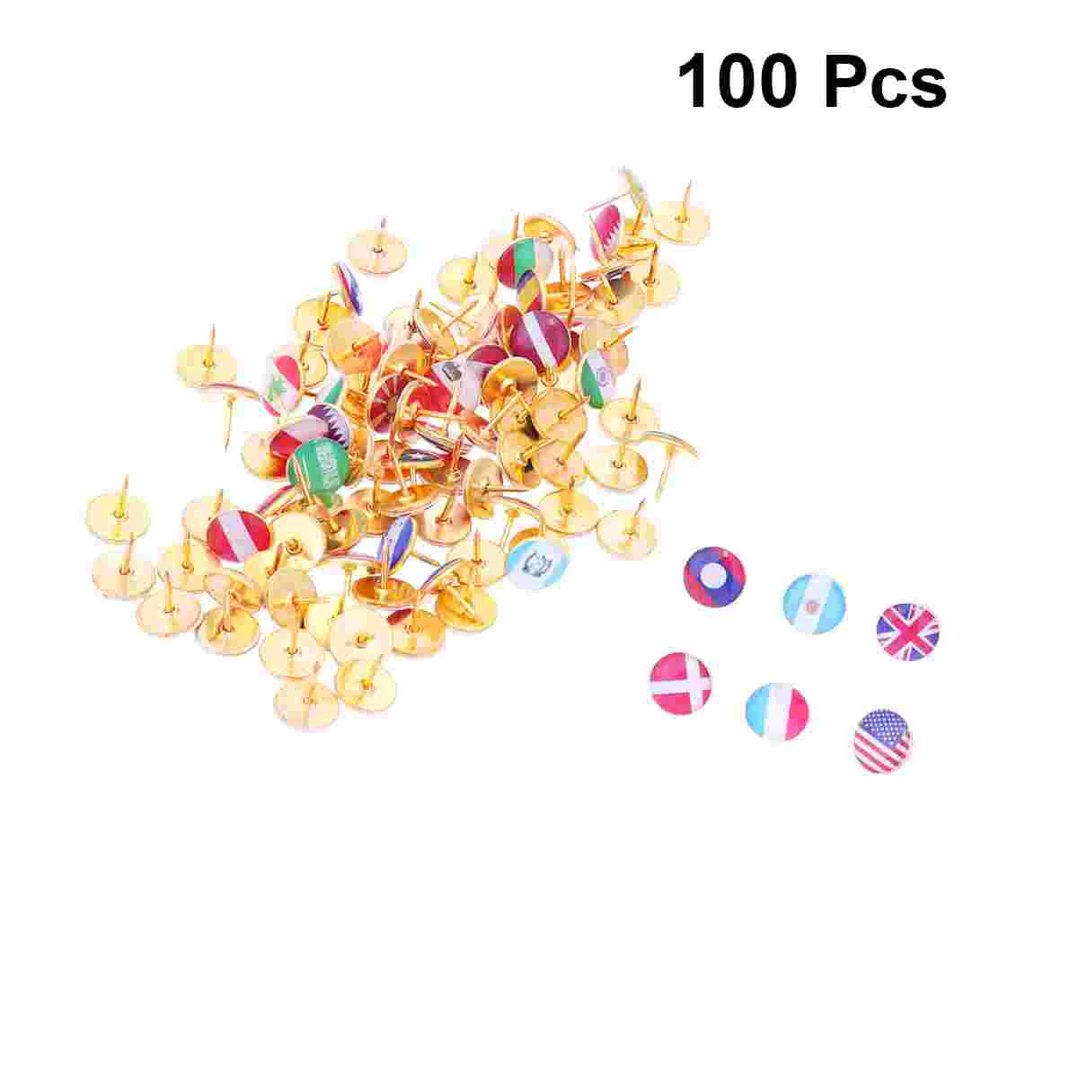 100Pcs Push Pin National Flag Thumbtacks Small Round Thumb Tacks World Flag Stationery Supplies for Home Office School
100Pcs Push Pin National Flag Thumbtacks Small Round Thumb Tacks World Flag Stationery Supplies for Home Office School