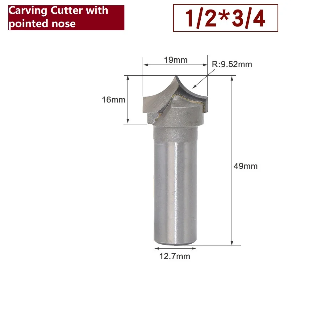 12.7mm Shank Router Bit CNC Round Nose Bits Round Point Cut Bit End Mill Sharp Cutter Solid Carbide Tools For Woodworking
12.7mm Shank Router Bit CNC Round Nose Bits Round Point Cut Bit End Mill Sharp Cutter Solid Carbide Tools For Woodworking
