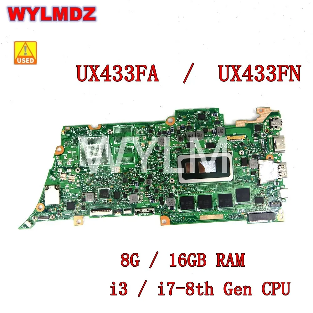 Б/у материнская плата для ноутбука UX433FA i3 / i7-8th Gen CPU 8G/16GB RAM Материнская плата ASUS ZenBook UX433F UX433FN U4300F UX433FA
Б/у материнская плата для ноутбука UX433FA i3 / i7-8th Gen CPU 8G/16GB RAM Материнская плата ASUS ZenBook UX433F UX433FN U4300F UX433FA