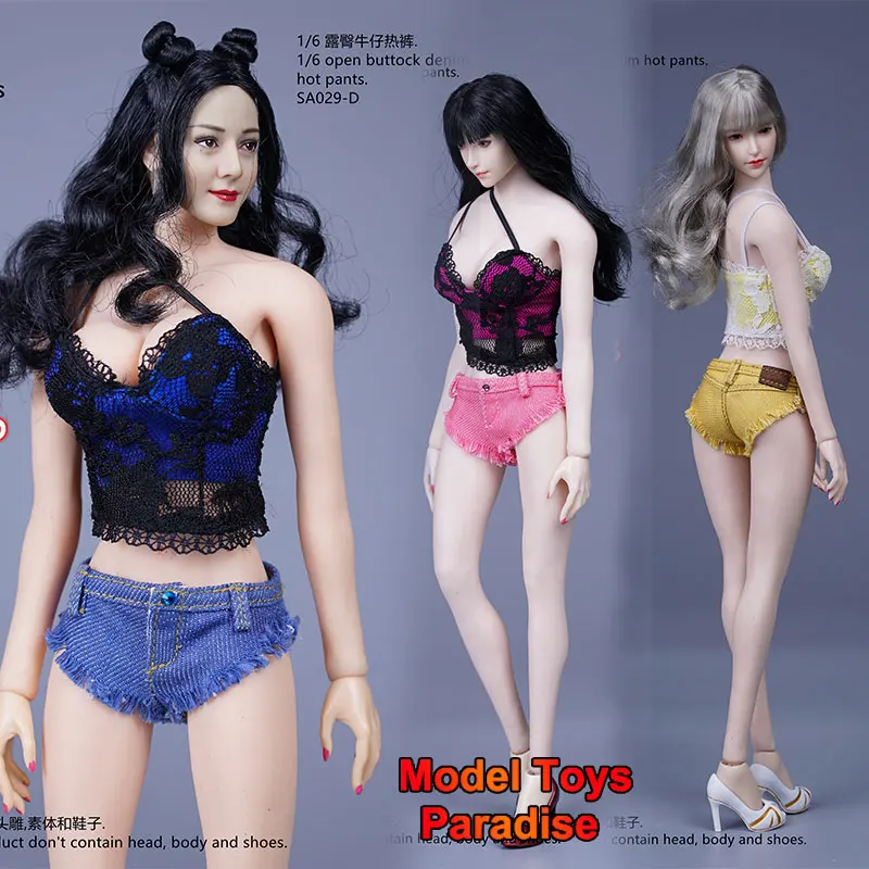 SA Toys SA029 4 Colors 1/6 Female Soldier Sexy Lace Suspender Underwear Slim Low Rise Denim Shorts Fit 12inch Action Figure Body
SA Toys SA029 4 Colors 1/6 Female Soldier Sexy Lace Suspender Underwear Slim Low Rise Denim Shorts Fit 12inch Action Figure Body