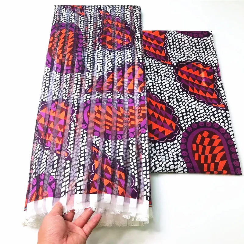 Organza silk fabric High quality satin silk digital printed african fabric 4+2Yards
Organza silk fabric High quality satin silk digital printed african fabric 4+2Yards