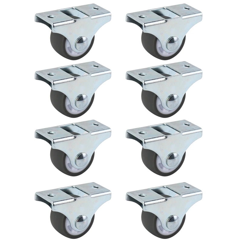 8PCS TPE Caster Wheels Duty Fixed Casters With Rigid Non-Swivel Base Ball Bearing Trolley Wheels Top Plate 1 Inch
8PCS TPE Caster Wheels Duty Fixed Casters With Rigid Non-Swivel Base Ball Bearing Trolley Wheels Top Plate 1 Inch
