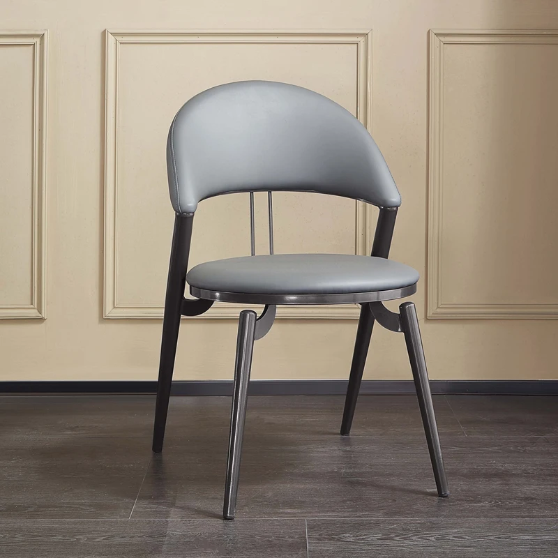 

Серые металлические ножки, обеденные стулья, Современные удобные уникальные наружные скандинавские стулья, мобильный туалетный столик, дизайнерская мебель Cadeira