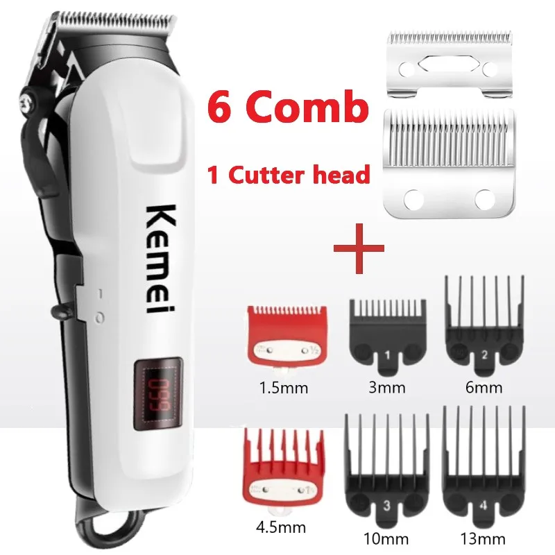 Kemei Electric Professional Hair Clipper Cordless Beard Trimmer for men LCD Display Rechargeable haircut Machine shaving shaver
Kemei Electric Professional Hair Clipper Cordless Beard Trimmer for men LCD Display Rechargeable haircut Machine shaving shaver