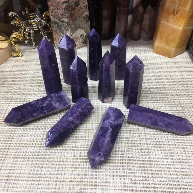 Polished Quartz Crystal Lepidolite Wand Point Natural Stones Gems Healing Reiki Gemstones Home Decoration
Polished Quartz Crystal Lepidolite Wand Point Natural Stones Gems Healing Reiki Gemstones Home Decoration
