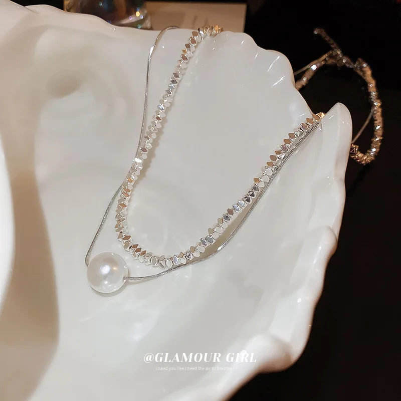 Natural Freshwater Pearl Stainless Silver color Necklace for Women Double Layer Chain Fashion Jewelry Gift 2023 Girl for Party
Natural Freshwater Pearl Stainless Silver color Necklace for Women Double Layer Chain Fashion Jewelry Gift 2023 Girl for Party