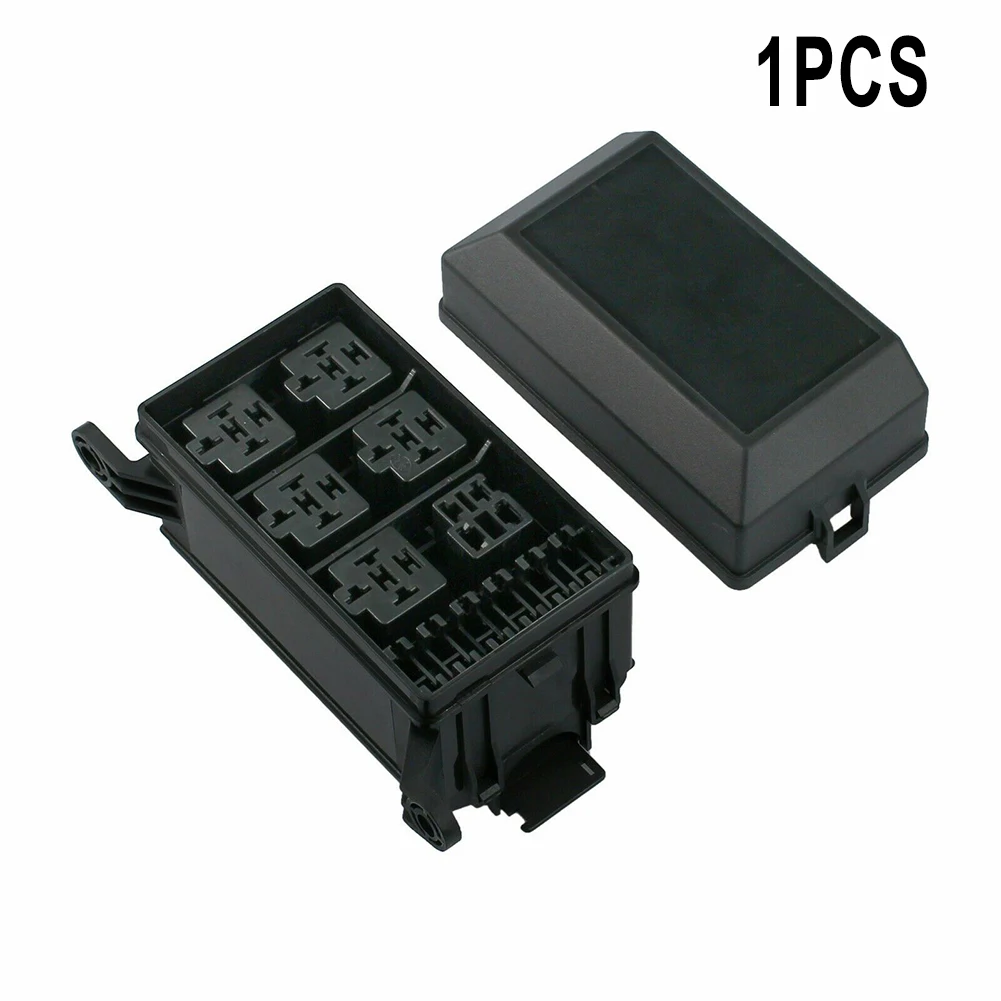 Blade No Automatic Reset Function Fuse Holder Box 6 Way 1 Set 41*pins 73mmx123mmx94mm ABS/metal Material Black
Blade No Automatic Reset Function Fuse Holder Box 6 Way 1 Set 41*pins 73mmx123mmx94mm ABS/metal Material Black