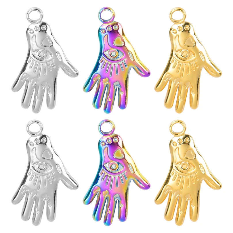 3pcs/Lot Stainless Steel Fatima Hand Charms Bracelet Necklace Pendants DIY Jewelry Handmade Accessories Wholesale
3pcs/Lot Stainless Steel Fatima Hand Charms Bracelet Necklace Pendants DIY Jewelry Handmade Accessories Wholesale
