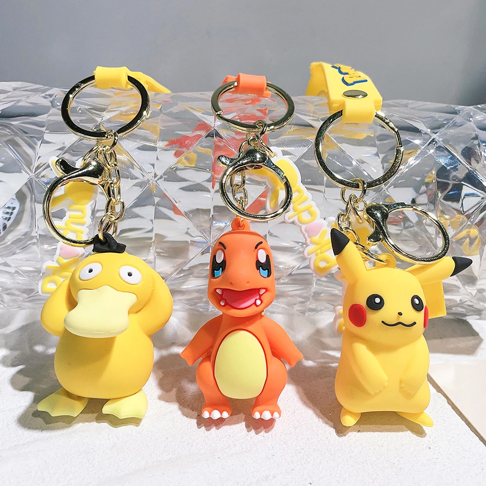 Anime Pokemon Keychain Cute Cartoon Pikachu Bulbasaur Silicone Pendant Keyring Car Backpack Key Holder Decoration Accessories 
Anime Pokemon Keychain Cute Cartoon Pikachu Bulbasaur Silicone Pendant Keyring Car Backpack Key Holder Decoration Accessories