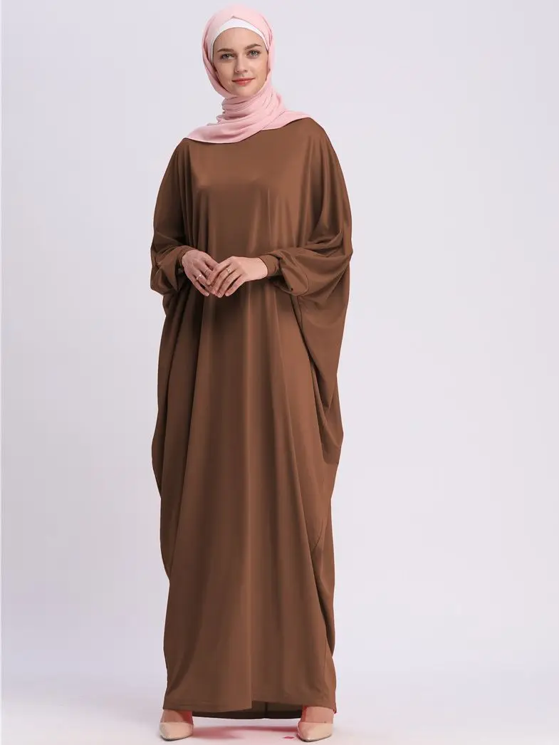 Solid Color Abaya Dress Casual Batwing Sleeves Muslim Woman Prayer Outfits Dubai Turkish Modest Robe Islamic Clothing Ramadan
Solid Color Abaya Dress Casual Batwing Sleeves Muslim Woman Prayer Outfits Dubai Turkish Modest Robe Islamic Clothing Ramadan
