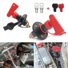 300A 12V 24V Red 2Key Cut Off Battery Main Kill Switch Vehicle Car Modify Isolator Disconnector Truck Boat Auto Car Power Switch