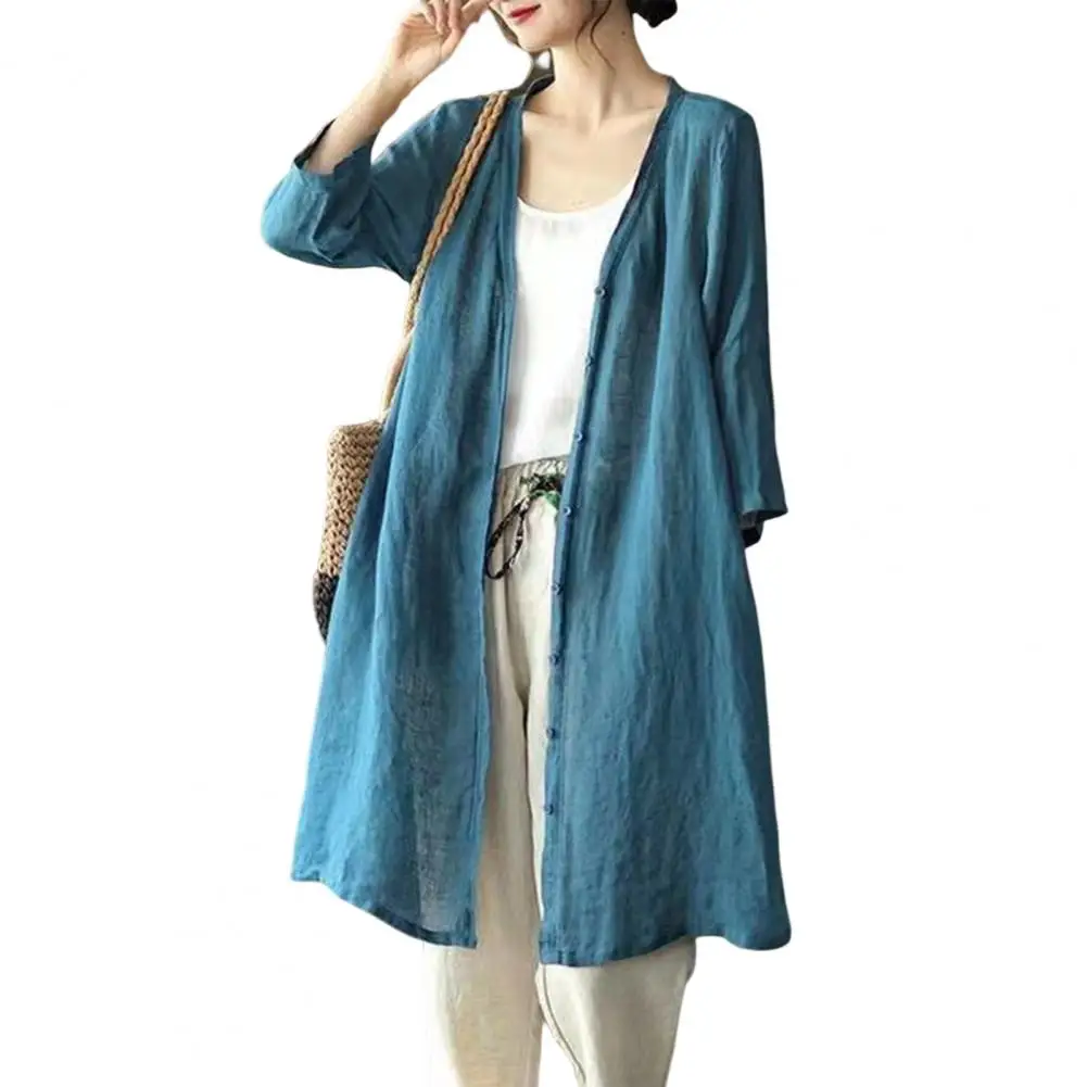 Cardigan Shirt Chic Vintage Pure Color Casual Top Outerwear Lightweight Thin Casual Shirt
Cardigan Shirt Chic Vintage Pure Color Casual Top Outerwear Lightweight Thin Casual Shirt