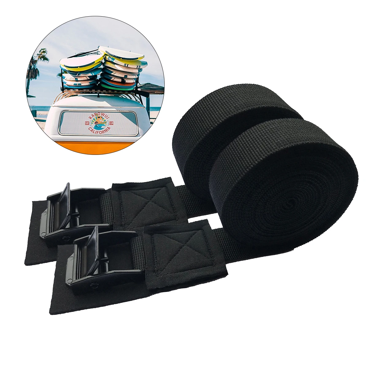2 PCS Tensioning Belts Binding Strap Car Roof Rack Tie Down Straps Car Luggage Cargo Kayak Surf Board Bind Belt Black bind belts
2 PCS Tensioning Belts Binding Strap Car Roof Rack Tie Down Straps Car Luggage Cargo Kayak Surf Board Bind Belt Black bind belts