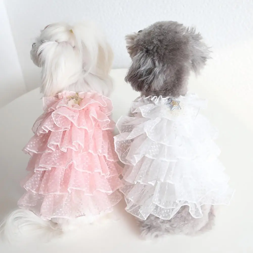 Pet Clothing Exquisite Eco-friendly Easy Match Breathable Gauze Multi-layer Pet Costume Pet Dress for Outdoor
Pet Clothing Exquisite Eco-friendly Easy Match Breathable Gauze Multi-layer Pet Costume Pet Dress for Outdoor