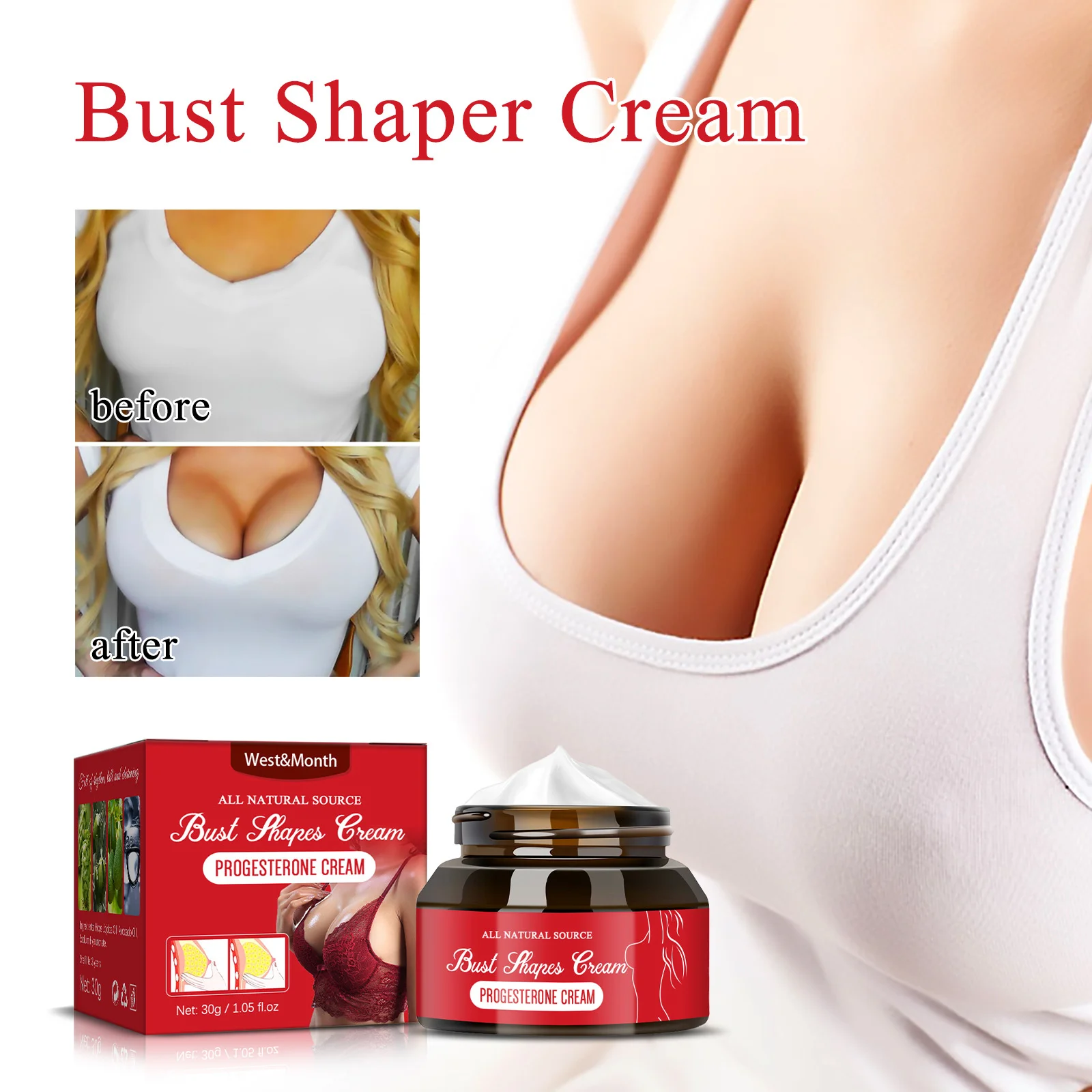 

Breast Enhancement Cream Fast Grow Breast Enhance Elasticity Promote Female Hormone Improve Sagging Up Size Bust Body Care 30g