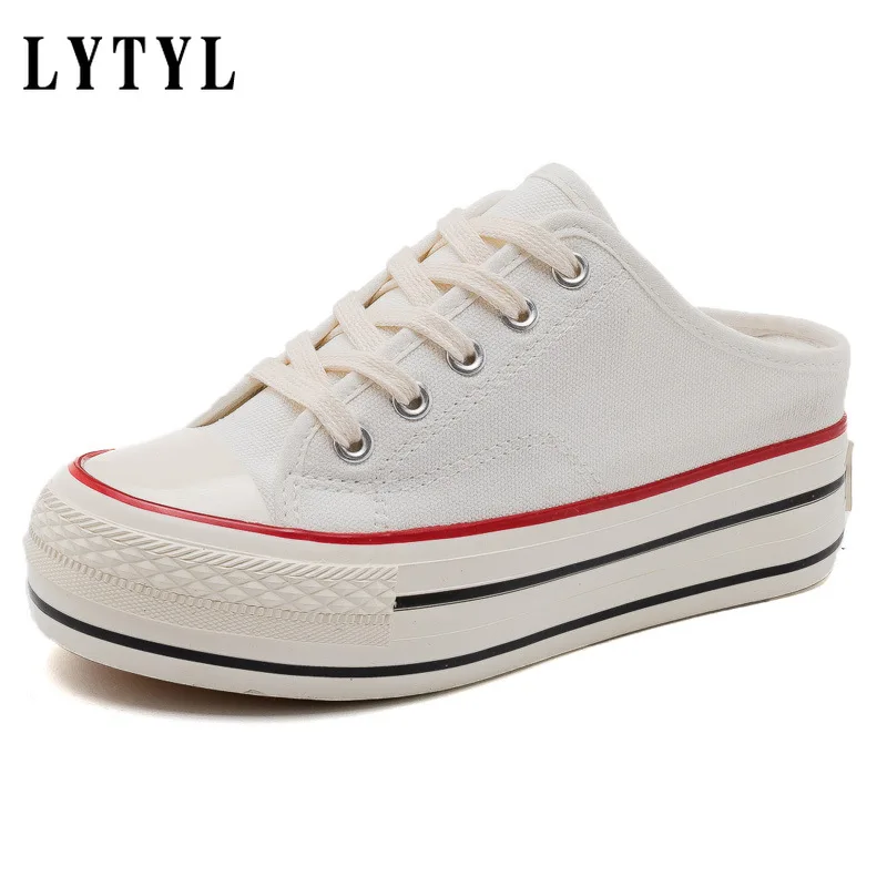 2023 Women Canvas Sneakers Mules Shoes New Tenis Casual Half Slippers Flats Female White Low Bottom Black Platform Loafers B2-32
2023 Women Canvas Sneakers Mules Shoes New Tenis Casual Half Slippers Flats Female White Low Bottom Black Platform Loafers B2-32