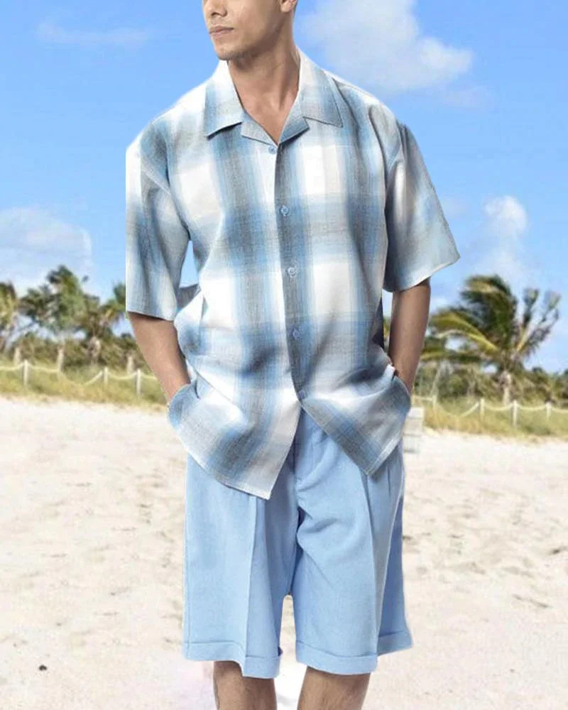 Summer New Shirt Designer Trend Shirt Short Sleeve Suit Men's Hawaiian Suit Button Beach Shorts 2-Piece Casual Travel Men's Suit
Summer New Shirt Designer Trend Shirt Short Sleeve Suit Men's Hawaiian Suit Button Beach Shorts 2-Piece Casual Travel Men's Suit