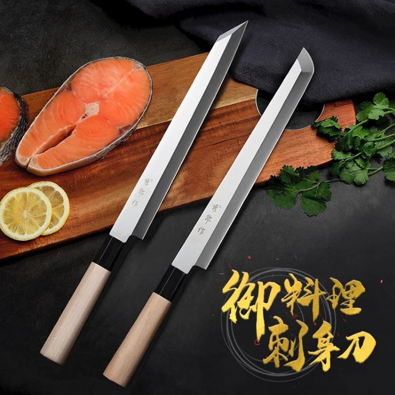 

Fish Filleting Knife Japanese Sashimi Salmon Knife Meat Sushi Slicing Knives Chef Kitchen Knives Stainless Steel Utility Knives