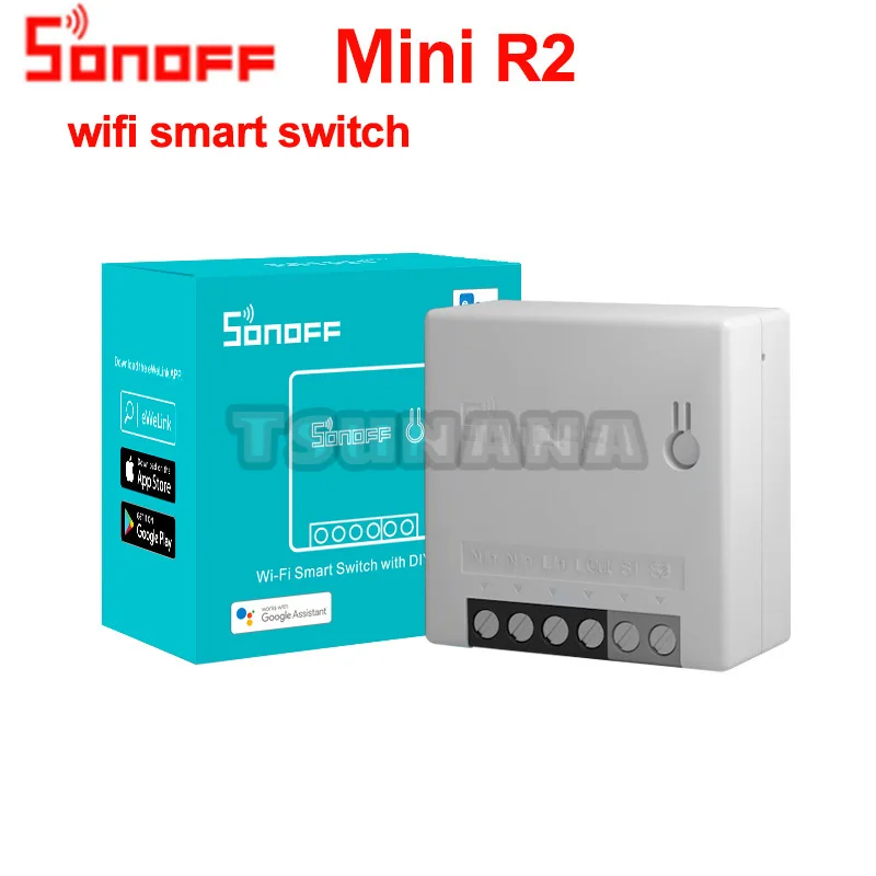 SONOFF MINIR2 Wifi DIY Switch Mini R2 2 Way Modules eWeLink APP Wireless Remote Control Work with Alexa Google Home Automation
SONOFF MINIR2 Wifi DIY Switch Mini R2 2 Way Modules eWeLink APP Wireless Remote Control Work with Alexa Google Home Automation