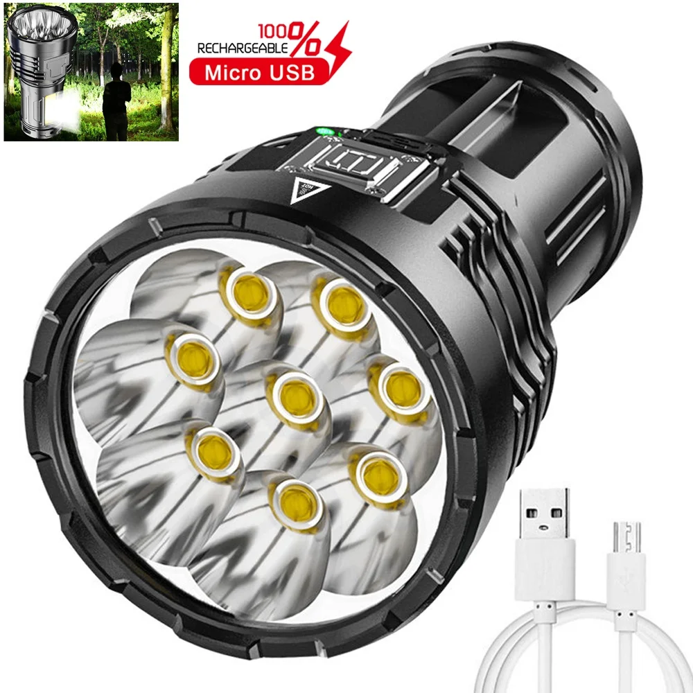 5 Modes 8 LED Strong Light USB Rechargeable Powerful Flashlight COB Lamp Outdoor Camping Spotlight Torch Portable Lantern
5 Modes 8 LED Strong Light USB Rechargeable Powerful Flashlight COB Lamp Outdoor Camping Spotlight Torch Portable Lantern
