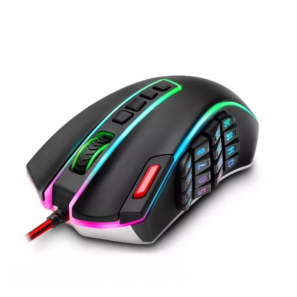 

New M990 USB wired RGB Gaming Mouse 24000DPI 24buttons programmable game mice backlight ergonomic laptop PC computer