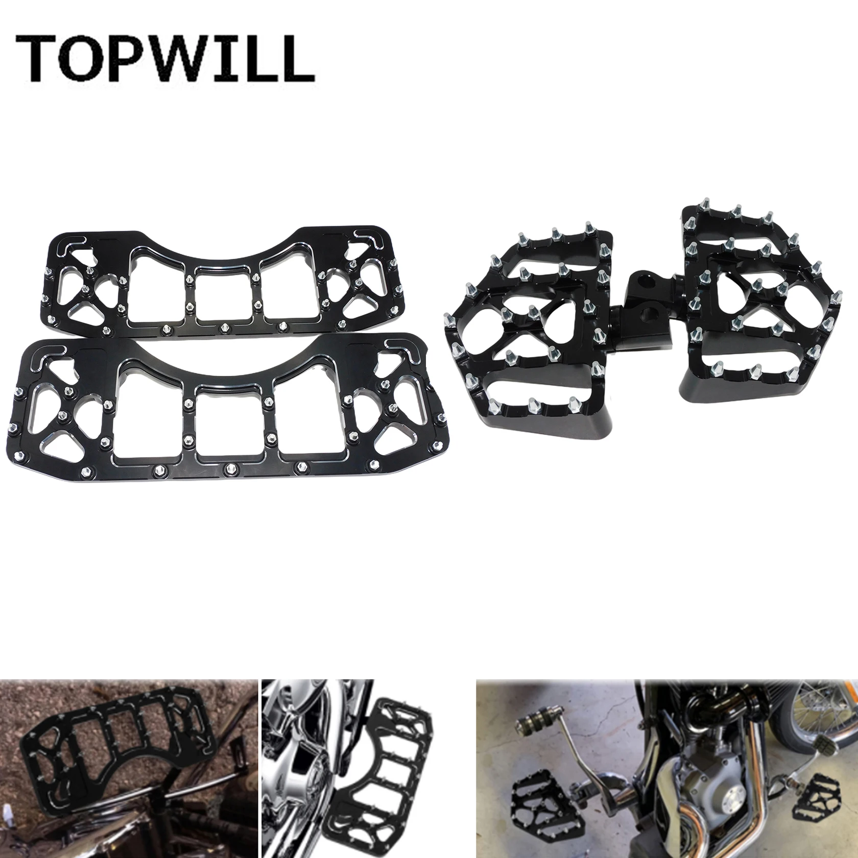 Motorcycle Driver Floorboard Footrest Pedal Front Wide Foot Pegs For Harley Sportster XL Touring Road Street Glide Dyna Softail
Motorcycle Driver Floorboard Footrest Pedal Front Wide Foot Pegs For Harley Sportster XL Touring Road Street Glide Dyna Softail