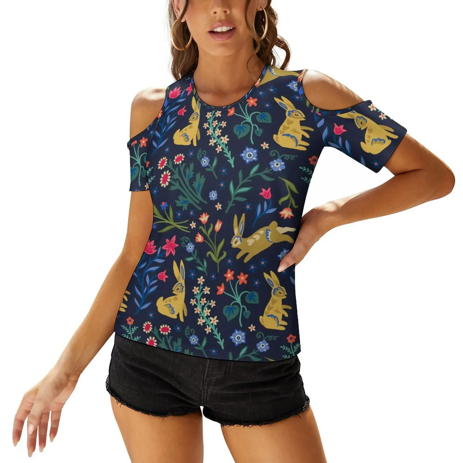 Happy Easter Amigos T Shirt Bunnies Flowers Print Off The Shoulder Summer Print Lady Simple T-Shirt U Neck Tee
Happy Easter Amigos T Shirt Bunnies Flowers Print Off The Shoulder Summer Print Lady Simple T-Shirt U Neck Tee