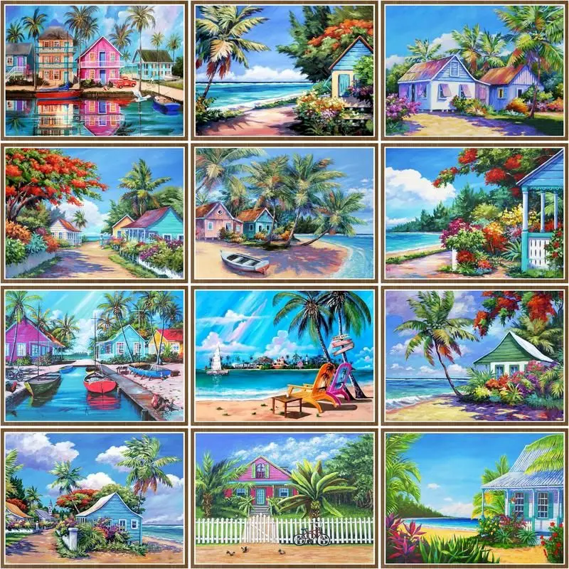DIY Oil Painting By Numbers Seaside House Scenery Ideas Gift Handpainted Art Wall Bedroom Living Room Home Decor Kids Room Decor
DIY Oil Painting By Numbers Seaside House Scenery Ideas Gift Handpainted Art Wall Bedroom Living Room Home Decor Kids Room Decor