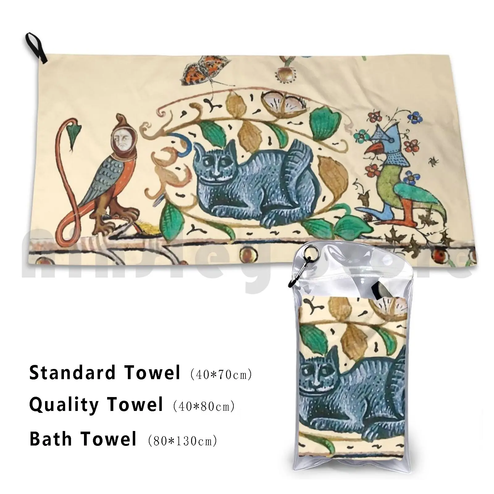 Weird Medieval Bestiary Hunter Cat , Knight Bird And Falcon Monk Bath Towel Beach Cushion Falcon Hawk Monk
Weird Medieval Bestiary Hunter Cat , Knight Bird And Falcon Monk Bath Towel Beach Cushion Falcon Hawk Monk