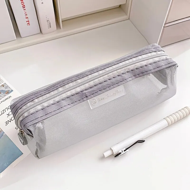 Прозрачный Многофункциональный Пенал Для Школьных И Офисных Принадлежностей, Органайзер Из Сетчатой Ткани В Различных Цветах
Прозрачный Многофункциональный Пенал Для Школьных И Офисных Принадлежностей, Органайзер Из Сетчатой Ткани В Различных Цветах