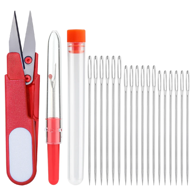 LMDZ Sewing Needles Large Eye Stitching Needles Seam Ripper Scissors With Handmade Needle Storage For Sewing Art Crafts
LMDZ Sewing Needles Large Eye Stitching Needles Seam Ripper Scissors With Handmade Needle Storage For Sewing Art Crafts