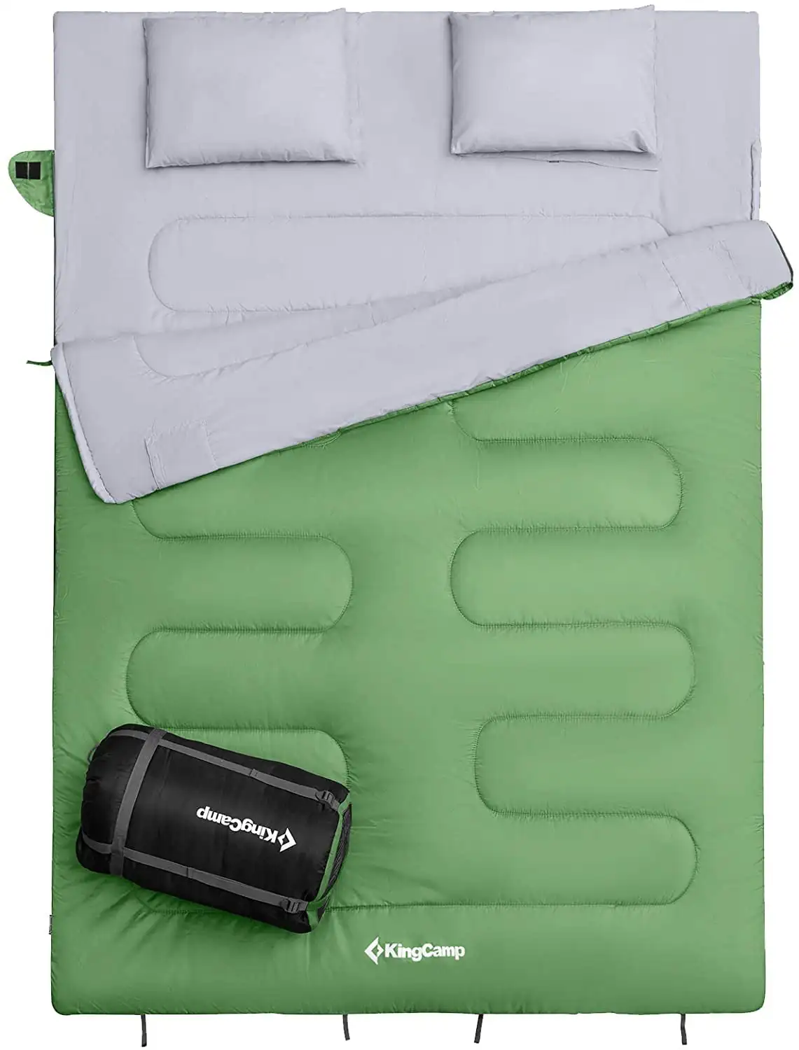Double Sleeping Bag 2 Person with 2 Pillows and Compression Sack for Camping Green
Double Sleeping Bag 2 Person with 2 Pillows and Compression Sack for Camping Green