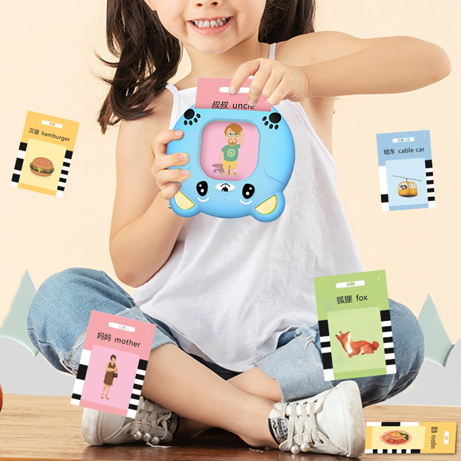 Puzzle Enlightenment Card Early Education Machine Double Side Plug-and-Read Children's Day Gift Pocket Vocab Card Reader Machine
Puzzle Enlightenment Card Early Education Machine Double Side Plug-and-Read Children's Day Gift Pocket Vocab Card Reader Machine