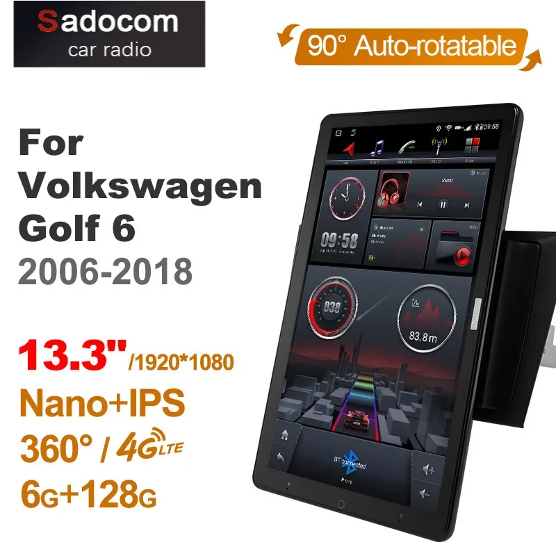 1920*1080 Nano 1080P Android10.0 для Volkswagen Golf 6 2006-2018 Автомагнитола Видео Аудио 13 3
