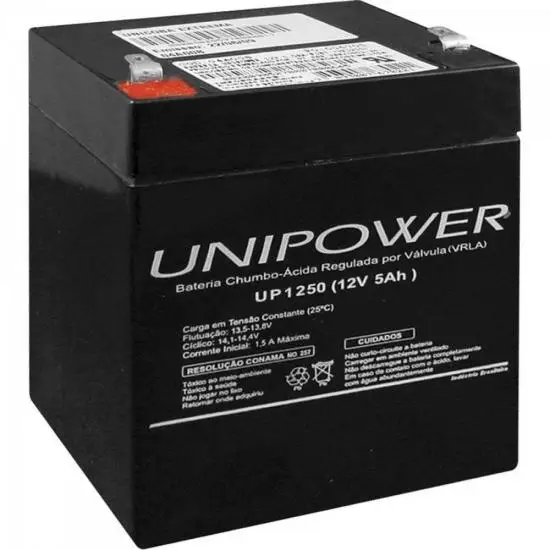 Sealed Stationary Battery 12V/5AH VRLA UP1250 UNIPOWER