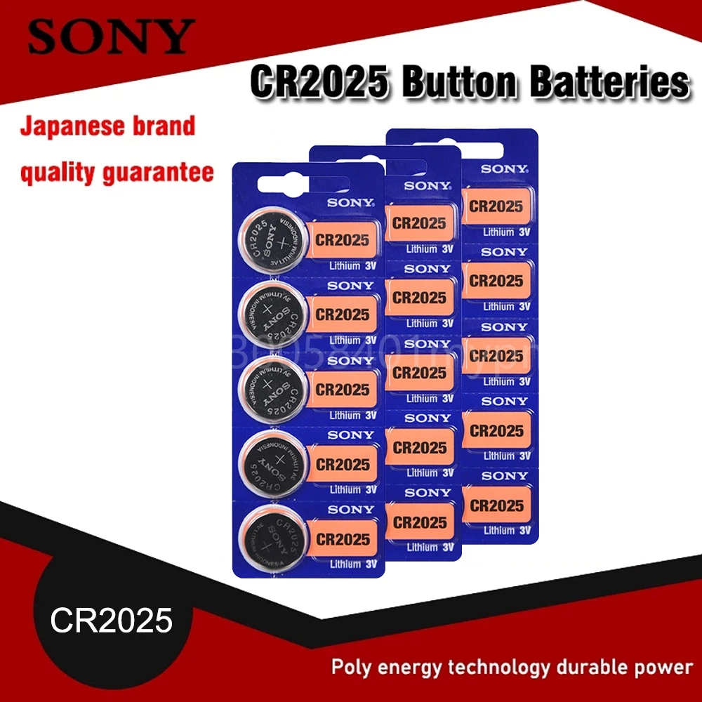 Батарейки Sony 3 в CR2025 батарейки с монетницей DL2025 BR2025 KCR2025 CR 2025 литиевая батарея для