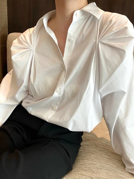 Solid Irregular Sleeve Women Blouse 2022 Autum Cotton Turn Down Collar Long Sleeve Female Shirt Casual Chic Office Lady Blouses
Solid Irregular Sleeve Women Blouse 2022 Autum Cotton Turn Down Collar Long Sleeve Female Shirt Casual Chic Office Lady Blouses