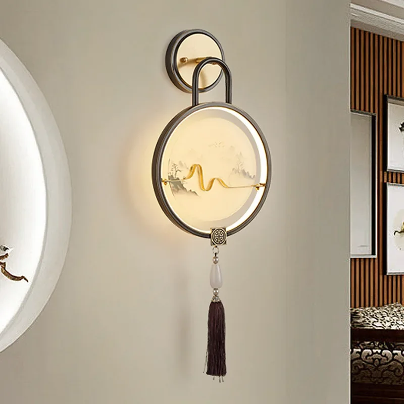 Bedroom Bedside Wall Lamp Copper New Chinese Living Room Wall Light Bulb Creative Led Modern Minimalist Stairs Aisle Light
Bedroom Bedside Wall Lamp Copper New Chinese Living Room Wall Light Bulb Creative Led Modern Minimalist Stairs Aisle Light