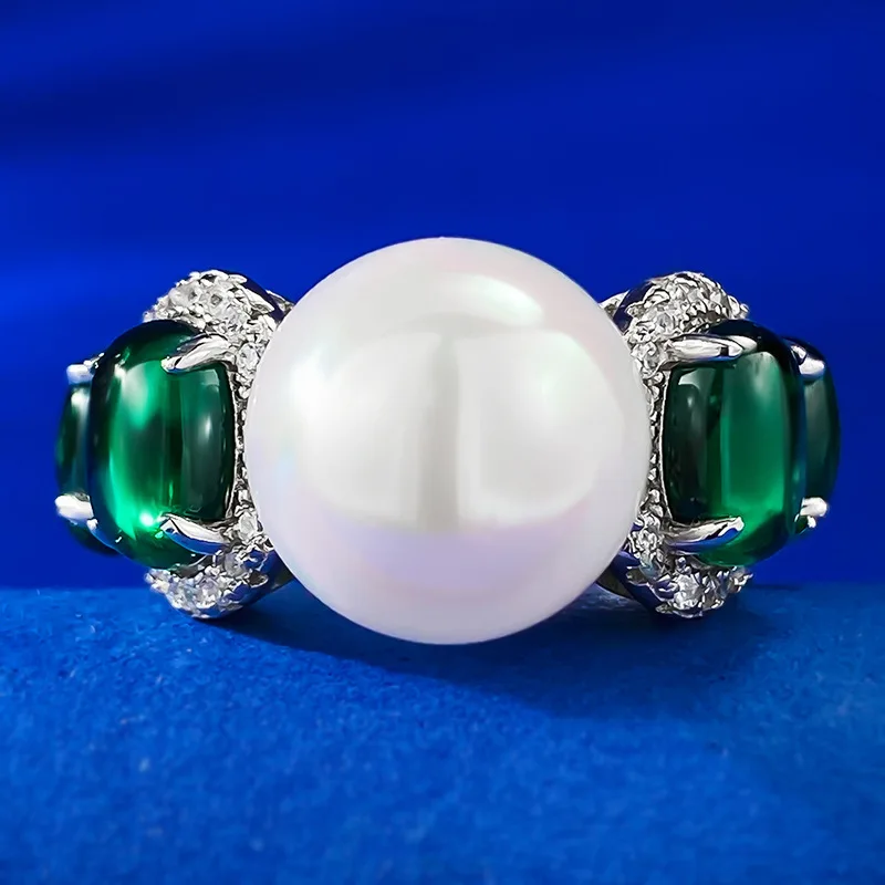 Fashionable 12mm Beizhu Inlaid Emerald Egg Face Wedding Ring for Women in Europe and America Cross border Ins
Fashionable 12mm Beizhu Inlaid Emerald Egg Face Wedding Ring for Women in Europe and America Cross border Ins