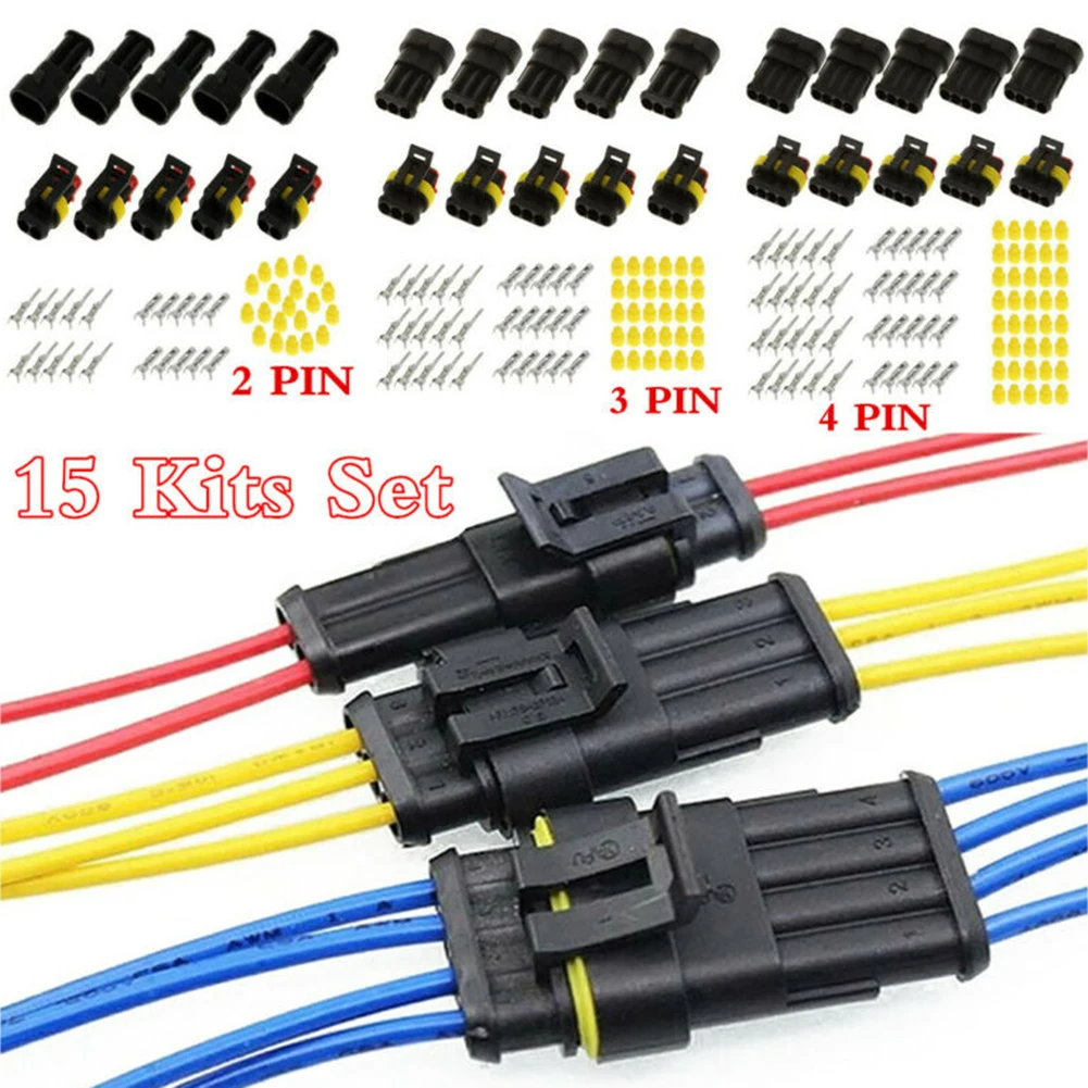 Sealed Waterproof Electrical Wire Connector 15 Sets 2 3 4 Way Pin Plug Socket Brand New Car Accessories
Sealed Waterproof Electrical Wire Connector 15 Sets 2 3 4 Way Pin Plug Socket Brand New Car Accessories