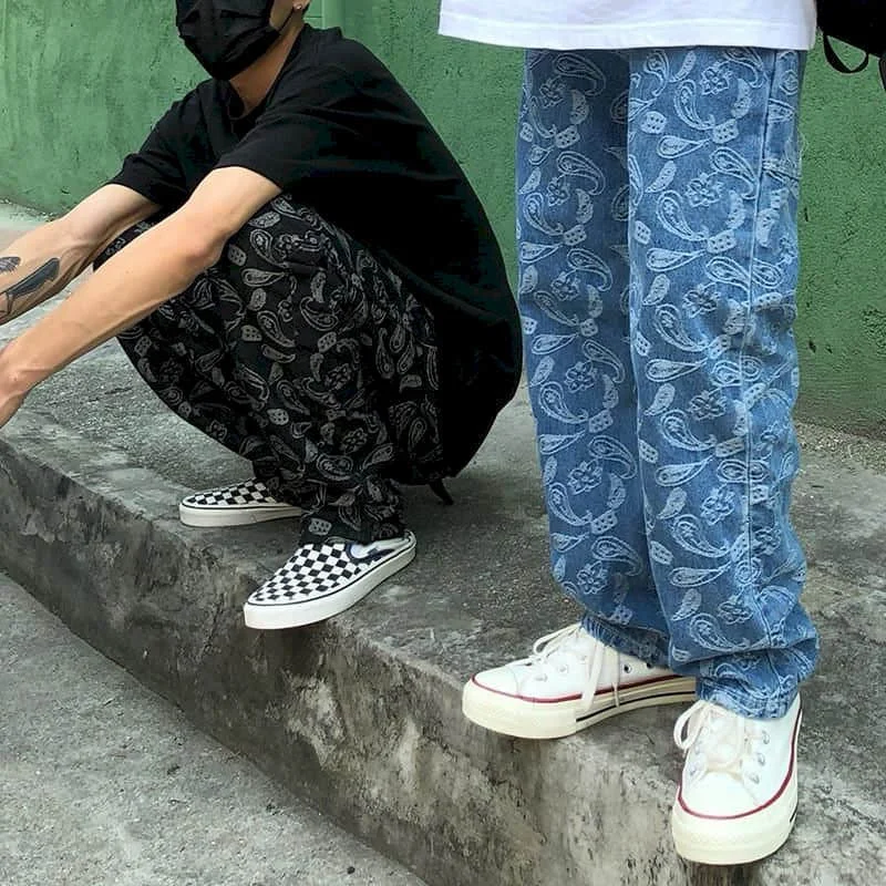 Men Women's Pants Harajuku Baggy Jeans Hip Hop Streetwear Man Pant Vintage High-waist Punk Pants Trousers Pantalones Hombre
Men Women's Pants Harajuku Baggy Jeans Hip Hop Streetwear Man Pant Vintage High-waist Punk Pants Trousers Pantalones Hombre