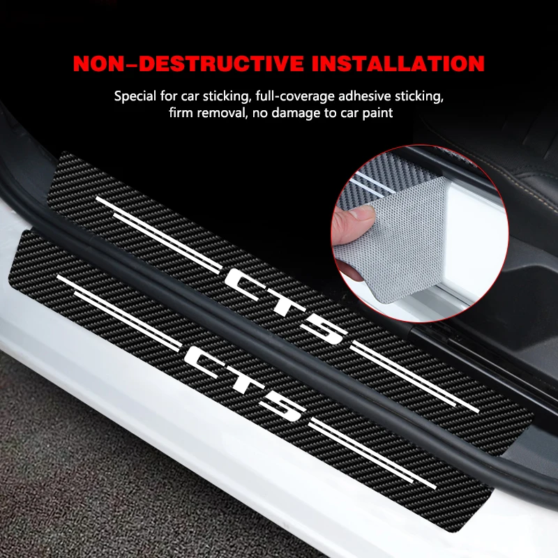 4 PCs/set Carbon Fiber Protection Stickers Car Door Sill Sticker Anti-scratch Decoration Style Auto Interior For Cadillac CT5
4 PCs/set Carbon Fiber Protection Stickers Car Door Sill Sticker Anti-scratch Decoration Style Auto Interior For Cadillac CT5